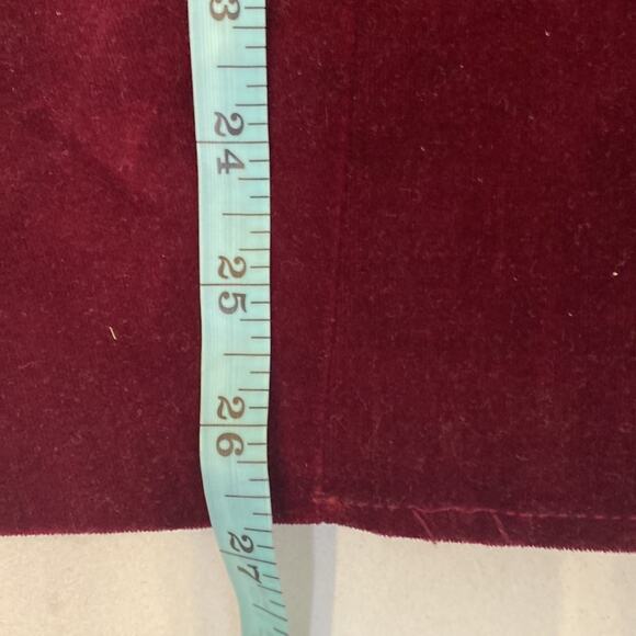 Vintage Partners By Mervyn’s Burgundy Velour Blazer Botton Closure Sz 12 Cotton - Picture 11 of 11